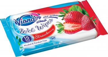 viana wet wipes strawt 15pcs