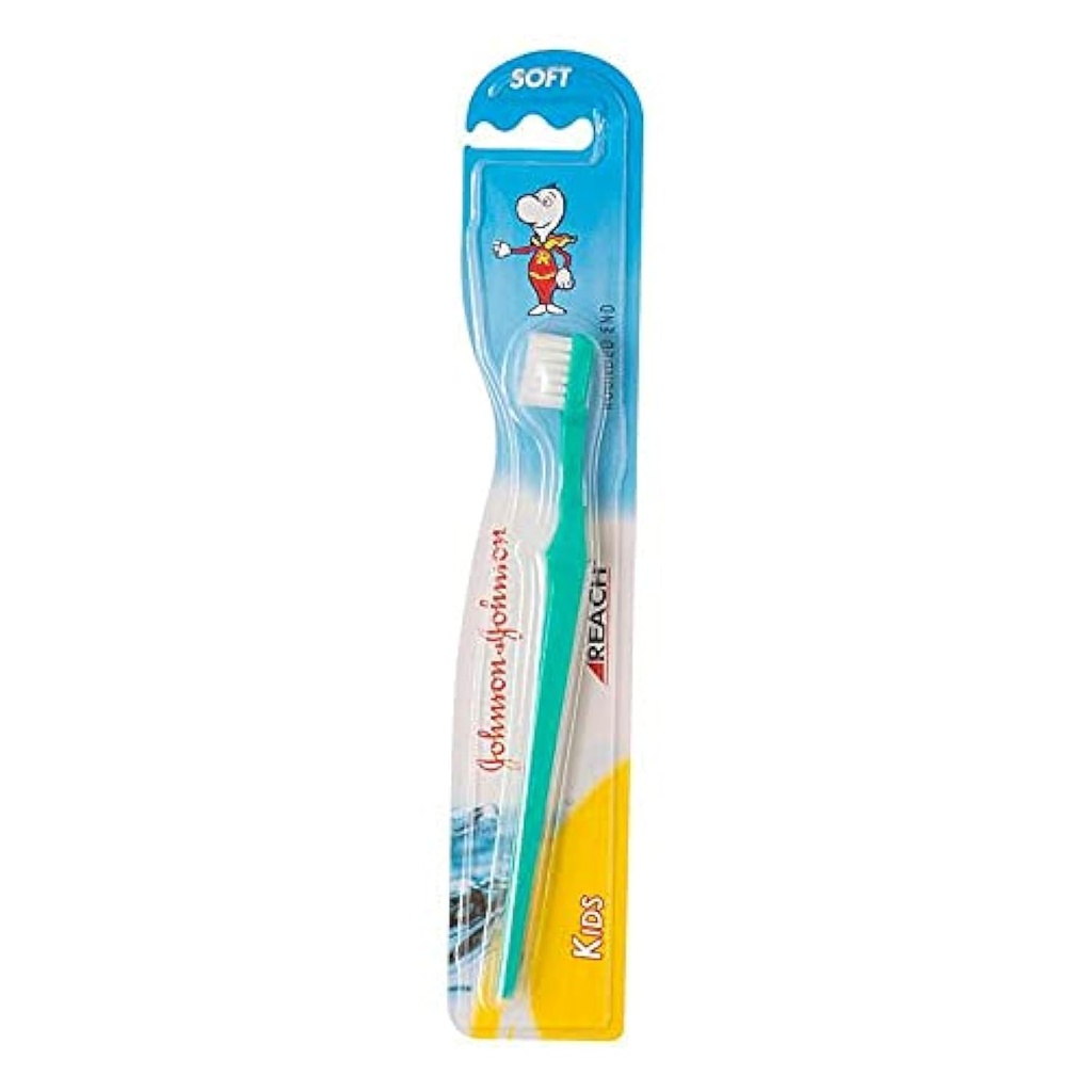 J AND J REACH KIDS TOOTHBRUSH SOFT - جونسون اند جونسون ريتش كيدز | ناعمة | فرشاة | لتنظيف اسنان الاطفال وحماية اللثة