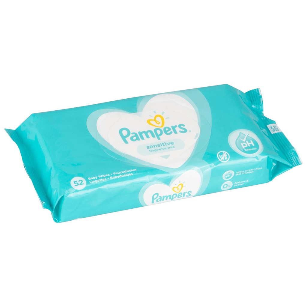PAMPERS BABY WIPES sensitive 10 wipes