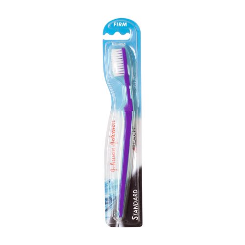 J AND J REACH STANDARD TOOTHBRUSH FIRM - جونسون اند جونسون ريتش ستاندرد | خشنة | فرشاة | لتنظيف الاسنان وازالة البقع القوية