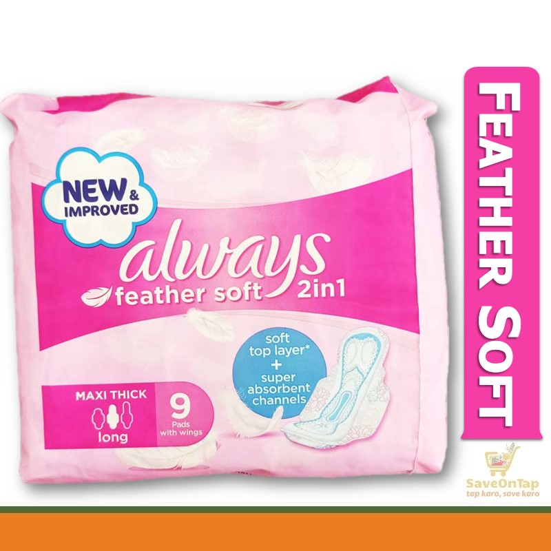 ALWAYS FEATHER SOFT MAXI LONG 9 PADS