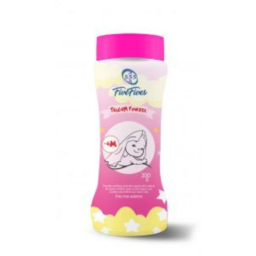 خمس خمسات بودرة تلك بلاستيك 100جم