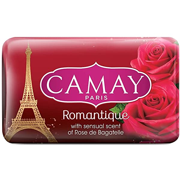 [70870] CAMAY SOAP ROMANTIQUE 170G - صابونة كامي رومانتيك | 170 جم | صابونة صلبة | لتنعيم الجسم وبتأثير عطر الورد