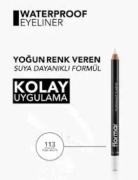 [72091] flormar white eye liner