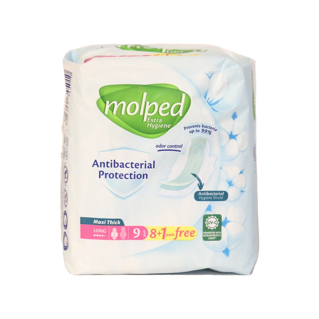 MOLPED antipacterial maxi thick long 9pads