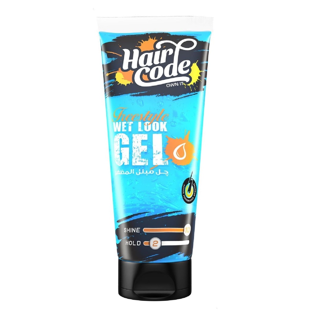 [74009] Hair Code Cool Hold Gel - هير كود جل | 208 مل | برطمان ازرق | تثبيت مرن ومظهر رطب