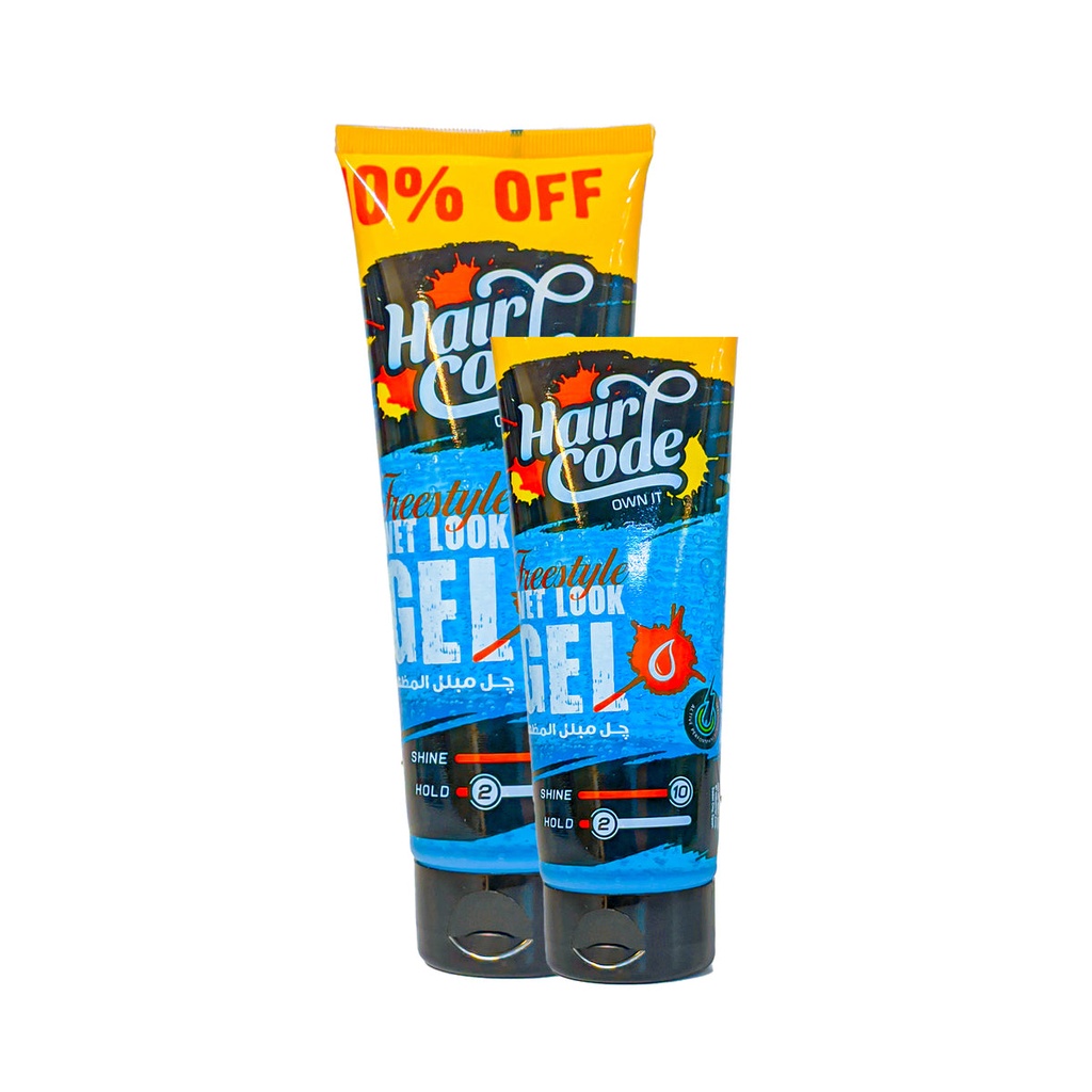 [38308] HAIR CODE GEL WET LOOK 250 ML OFFER - هير كود جل المظهر المبلل عرض | 250 مل | جل للشعر | تصفيف الشعر ومنحه المظهر المبلل اللامع