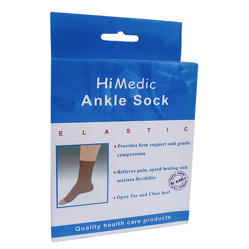 HIMEDIC ANKLE SOCK 3XL - هاي ميديك دعامة انكل شراب مقاس كبير جدا ثلاثي | 3X LARGE | مستلزم طبي | دعم مفصل الكاحل وتثبيته وتخفيف الالام