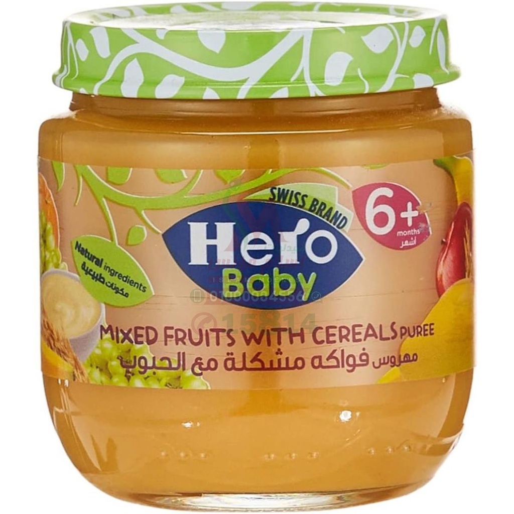 HERO BABY MIXED FRUITS - هيرو بيبي كوكتيل فواكه مشكلة | 190 G | برطمان | تغذية ودعم نمو الرضيع