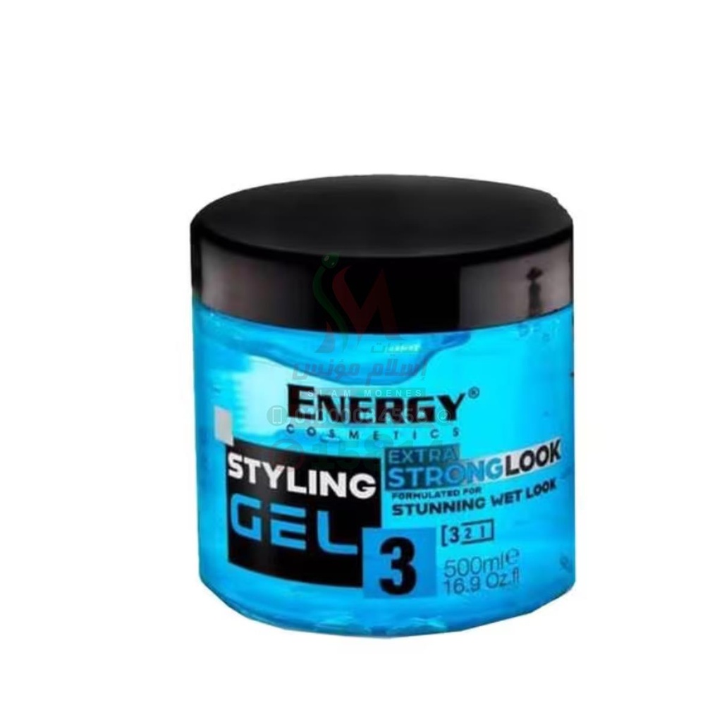 [69539] ENERGY HAIR GEL BLUE 250 ML - انيرجي جل ازرق | 250 مل | جل | لتثبيت وتشكيل خصلات الشعر