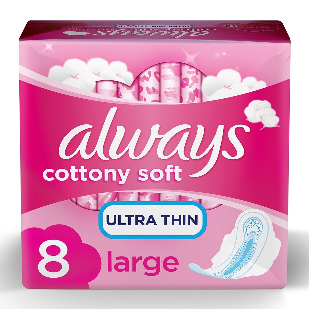 ALWAYS COTTON SOFT ULTRA 8p NEW