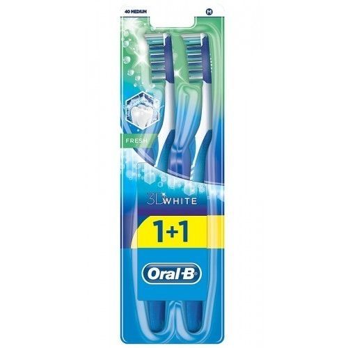 ORAL B 3 D WHITE 1+1 MEDIUM