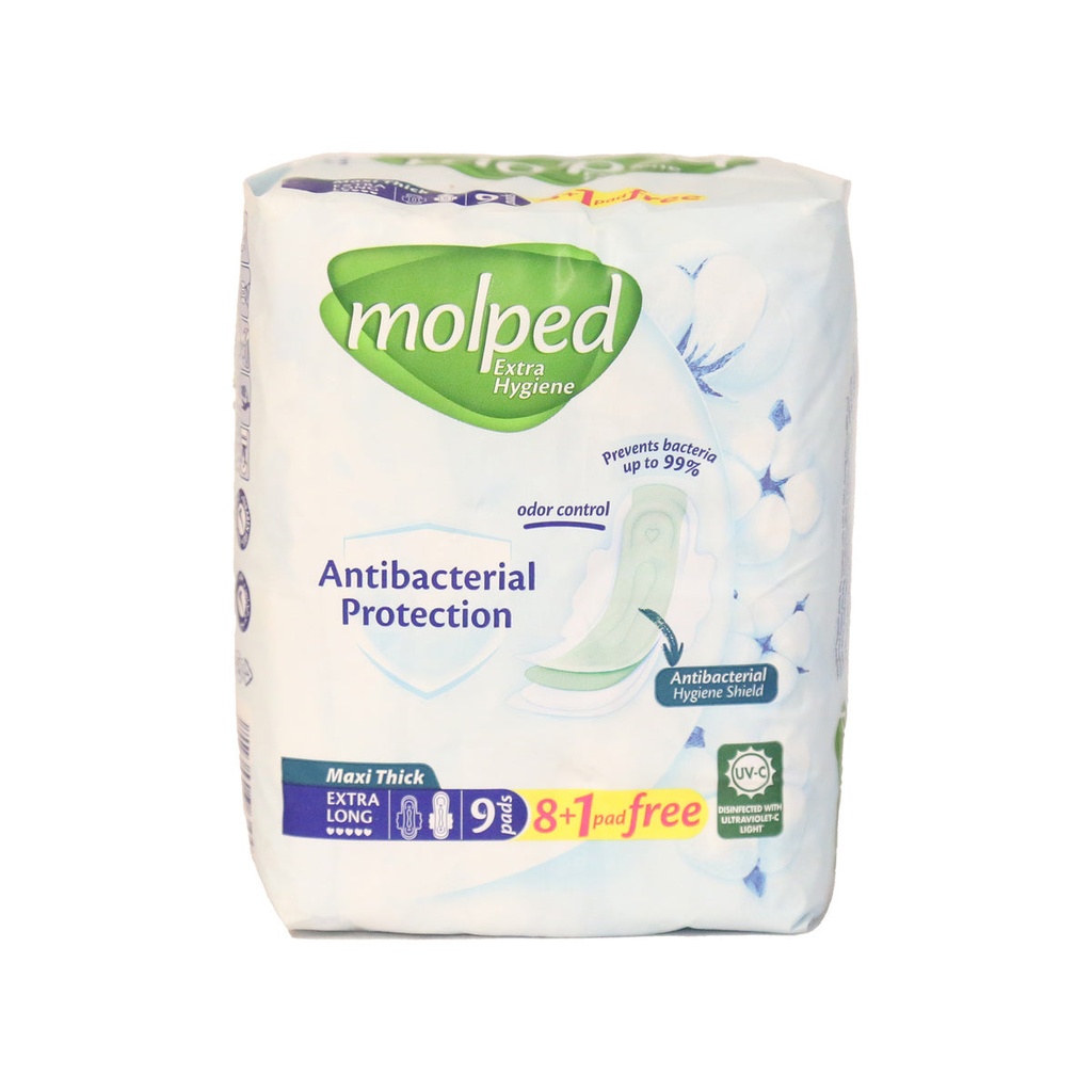 MOLPED MAXI ANTIBACTERIAL EXTRA LONG16PCS