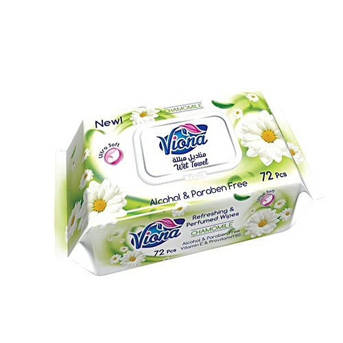 viona adult wet towel 72pcs chamomile