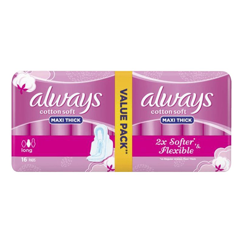 [76488] always cotton soft maxi extra long 14 p offer