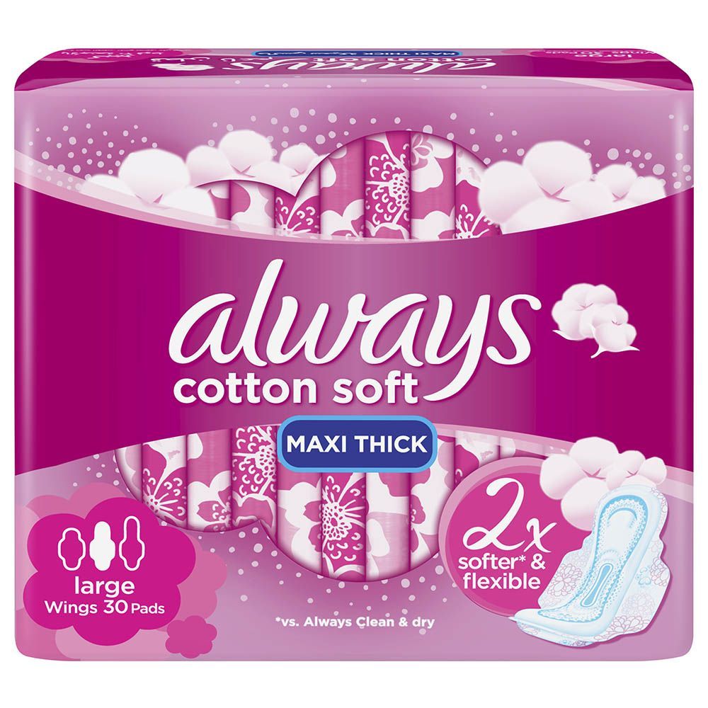 ALWAYS COTTON MAXI THICK 28 PCS
