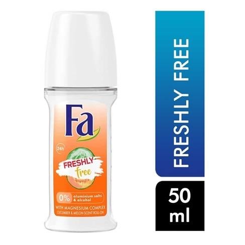 FA FRESHLY FREE CUCUMBER & MELON - رول اون فا بالخيار والشمام | 50 ML | رول | حماية لطيفة وانعاش للايدى والابطين