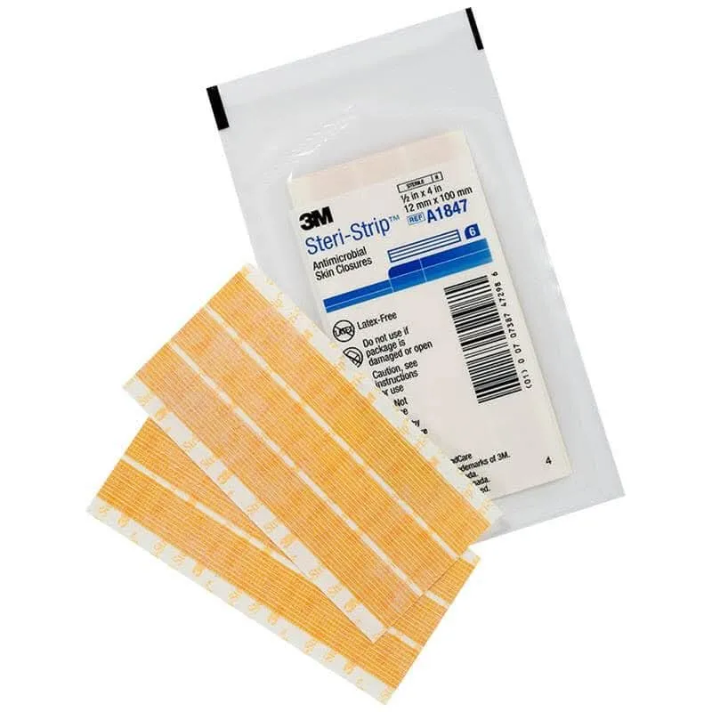 3M STERI STRIP R 1540 - 3ام ستيري ستريب ر 1540 | 3 مم * 75 مم | شريط لاصق طبي لاغلاق الجروح | دعم التئام الجلد وحماية الجروح