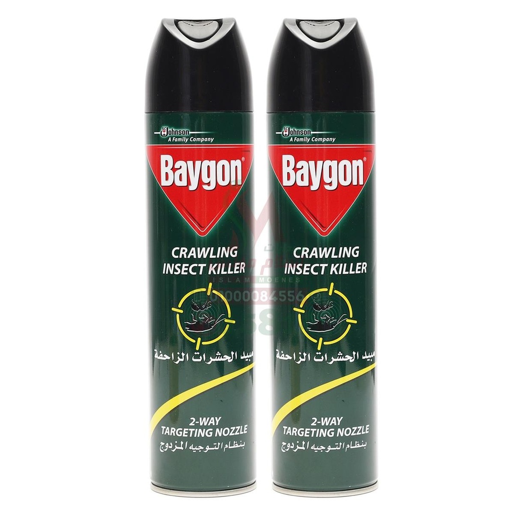 BAYGON CRAWLING INSECT KILLER 300 ML - بايجون حشرات زاحفة | 300 مل | بخاخ مبيد حشري فعال | ابادة فورية للمنزل وحماية ممتدة ضد الصراصير والنمل