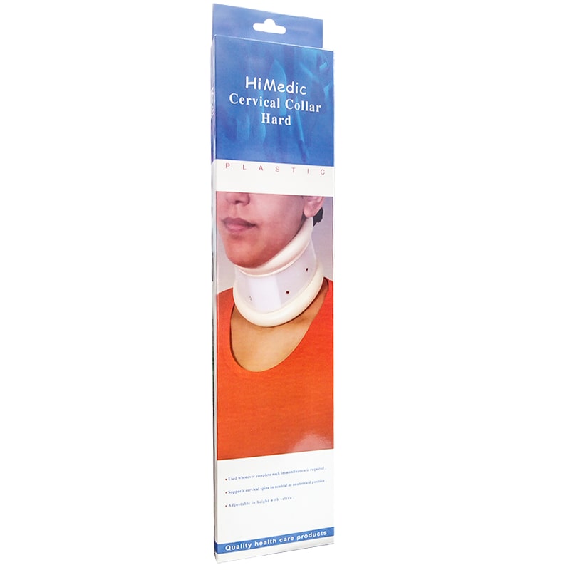 HIMEDIC CERVICAL COLLAR HARD 2XL - هاي ميديك رقبة طبية صلبة مقاس كبير جدا مضاعف | 2X LARGE | مستلزم طبي | تثبيت ودعم فقرات الرقبة وتخفيف الالام الحادة