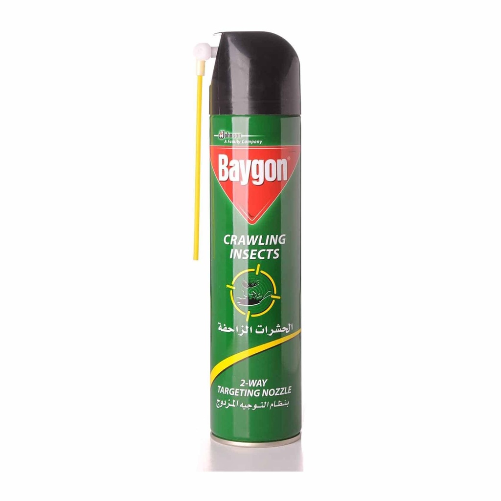 BAYGON CRAWLING INSECT KILLER 400 ML - بايغون حشرات زاحفة | 400 مل | بخاخ مبيد حشري قوي | ابادة فورية وحماية ممتدة ضد الصراصير والنمل