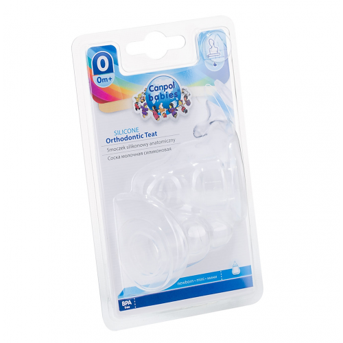 CANPOL BABIES 18/125 NIPPLE ORTHODONTIC TEAT - كانبول حلمة الاسنان الطبية 18/125 | لدعم النمو الطبيعي للفك والاسنان ومنع المغص
