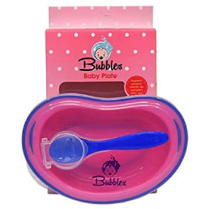 BUBBLES BOWL WITH SPOON - طبق ومعلقة بابلز | قطعة واحدة | ادوات طعام | تسهيل اطعام الرضع وامان