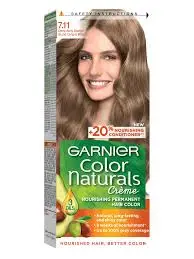GARNIER 7.11 DEEP ASH BLONDE - غارنييه اشقر رمادي عميق | رقم 7.11 اشقر رمادي عميق | صبغة شعر كريم | لتلوين وتغطية الشيب بلون بارد دائم