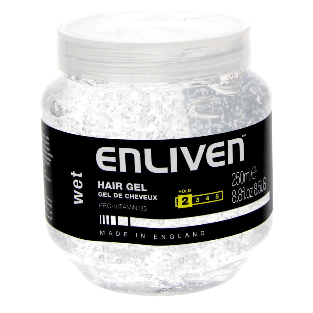 [50972] ENLIVEN Hair Gel White 250g - انلايفن جل ابيض | 250 جم | جل | لتثبيت الشعر بمظهر رطب وطبيعي