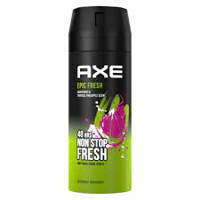AXE EPIC FRESH BODY SPRAY FOR MEN 150 ML - اكس ايبك فريش بخاخ للجسم للرجال 150 مل | 150 مل | بخاخ معطر | انتعاش حيوي مستمر وحماية فائقة من رائحة العرق بنفحات الجريب فروت والاناناس