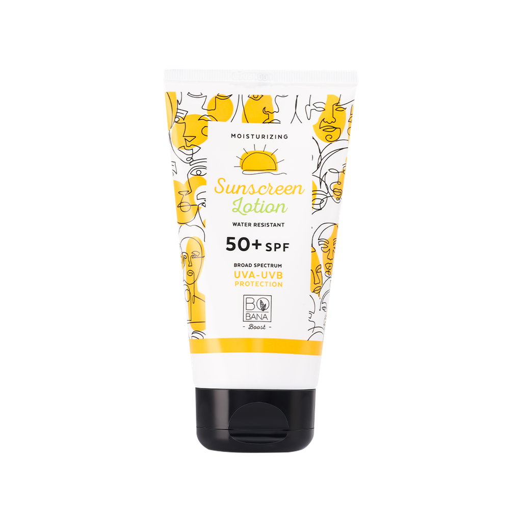 [76447] BOBANA SUNSCREEN SPF MOIST LOTION 150ML - بوبانا لوشن واقي من الشمس مرطب ومعامل حماية | 150 مل | لوشن | حماية من اشعة الشمس وترطيب للبشرة الجافة والعادية