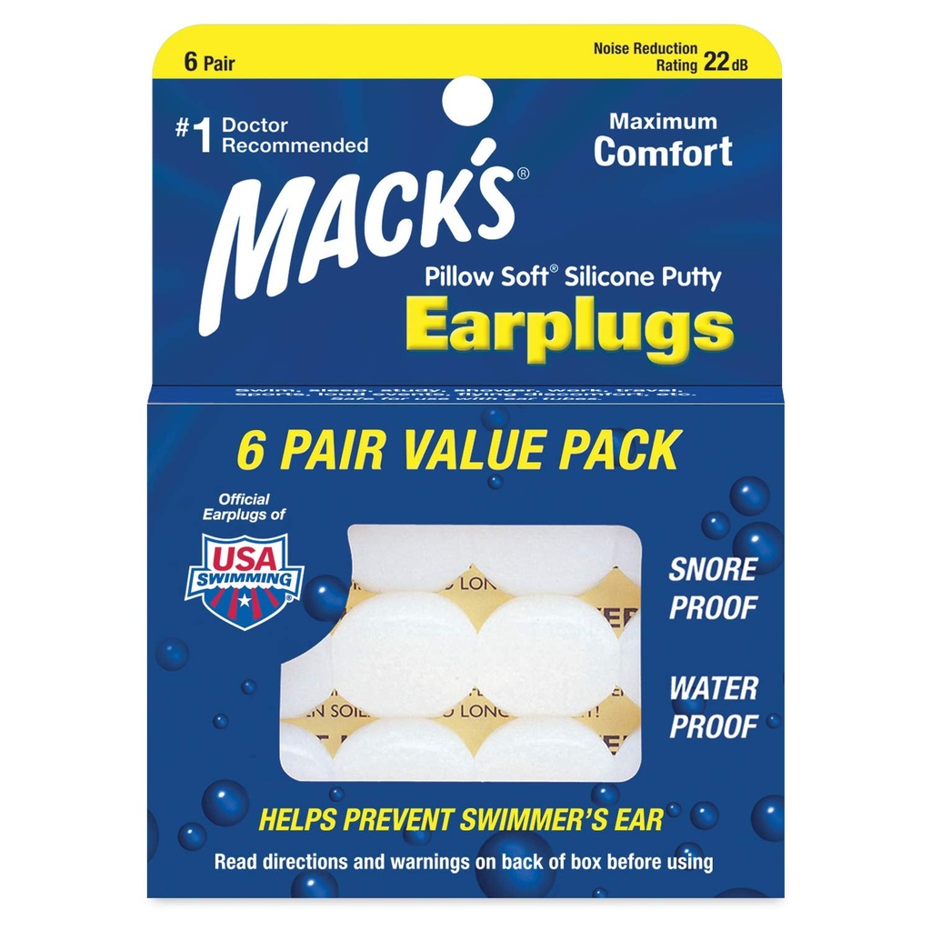 EARPLUGS 6 PAIR سدادات ازن سيلكون للكبار