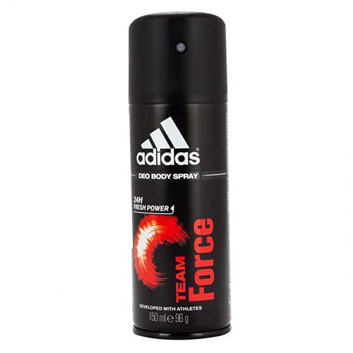 ADIDAS TEAM FORCE DEODORANT BODY SPRAY 150 ML - اديداس تيم فورس بخاخ للجسم 150 مل | 150 مل | بخاخ | حماية طويلة المدى من رائحة العرق ومنح انتعاش خشبي قوي ومستمر