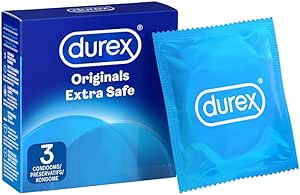 DUREX Extra Safe 3 Condoms - ديوركس اكسترا سيف | 3 قطع | واقي ذكري | لمنع الحمل والحماية الفائقة