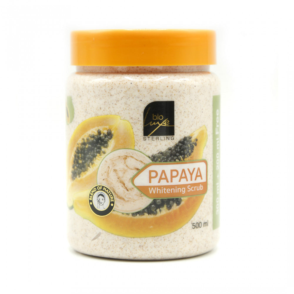 BIO LUXE SCRUB PAPAYA 500ML - بيو لوكس مقشر البابايا لتجديد البشرة | 500 مل | سكراب | تقشير وتنعيم بشرة الجسم