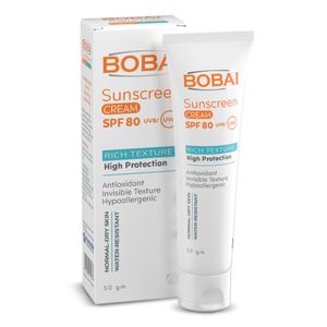 BOBAI CREAM SPF 80 50 GM - بوباي كريم 50 جم | 50 جم | كريم | حماية فائقة من اشعة الشمس وترطيب البشرة العادية الى الجافة
