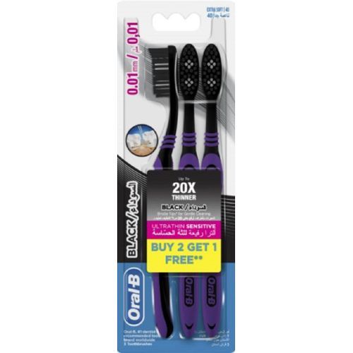 ORAL-B Ultrathin Sensitive Black 2+1