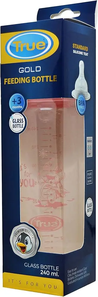 TRUE feeding bottle 240ml+3 gold