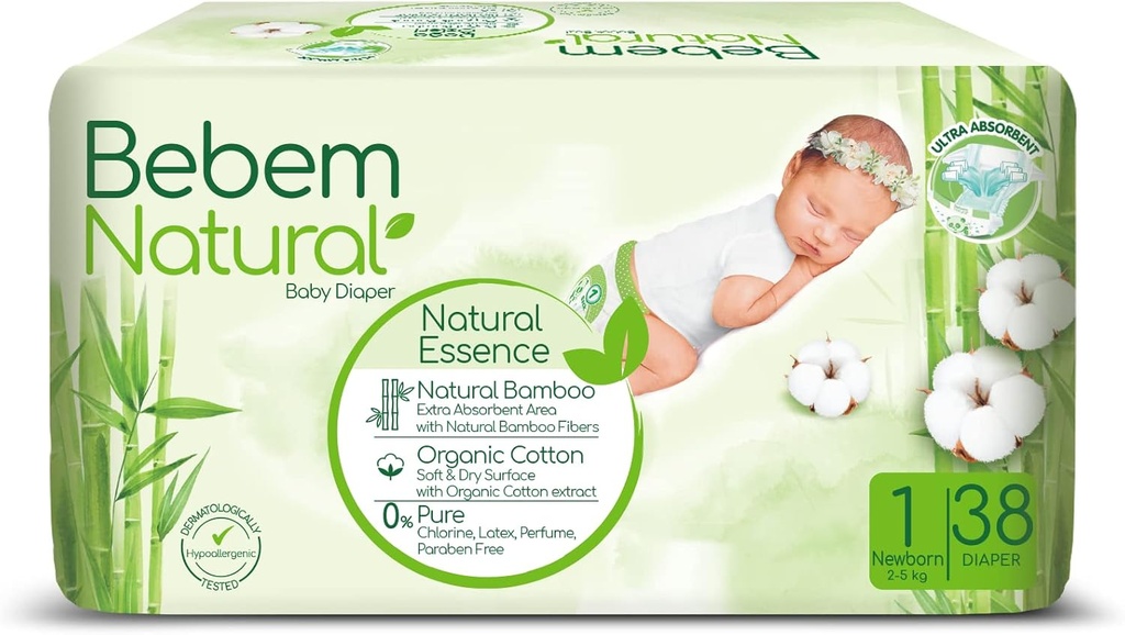 BEBEM NATURAL 1* 38DIAPER