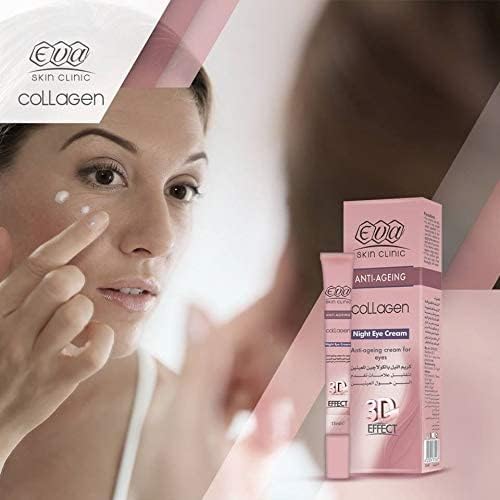 [68477] EVA Collagen Night Eye Cream 15ml - ايفا كولاجين | 15 مل | كريم ليلى | لتقليل تجاعيد وعلامات ارهاق العين