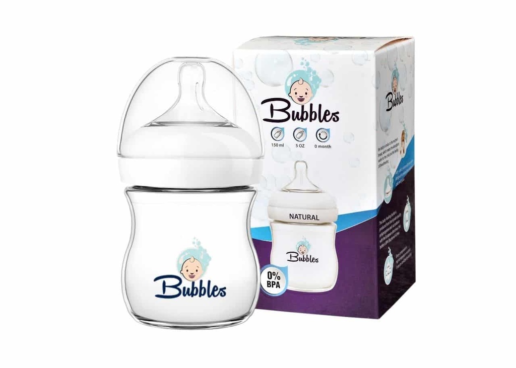 BUBBLES NATURAL 150ML - بابلز ناتشورال | 150 مل | ببرونة | رضاعة طبيعية ضد المغص