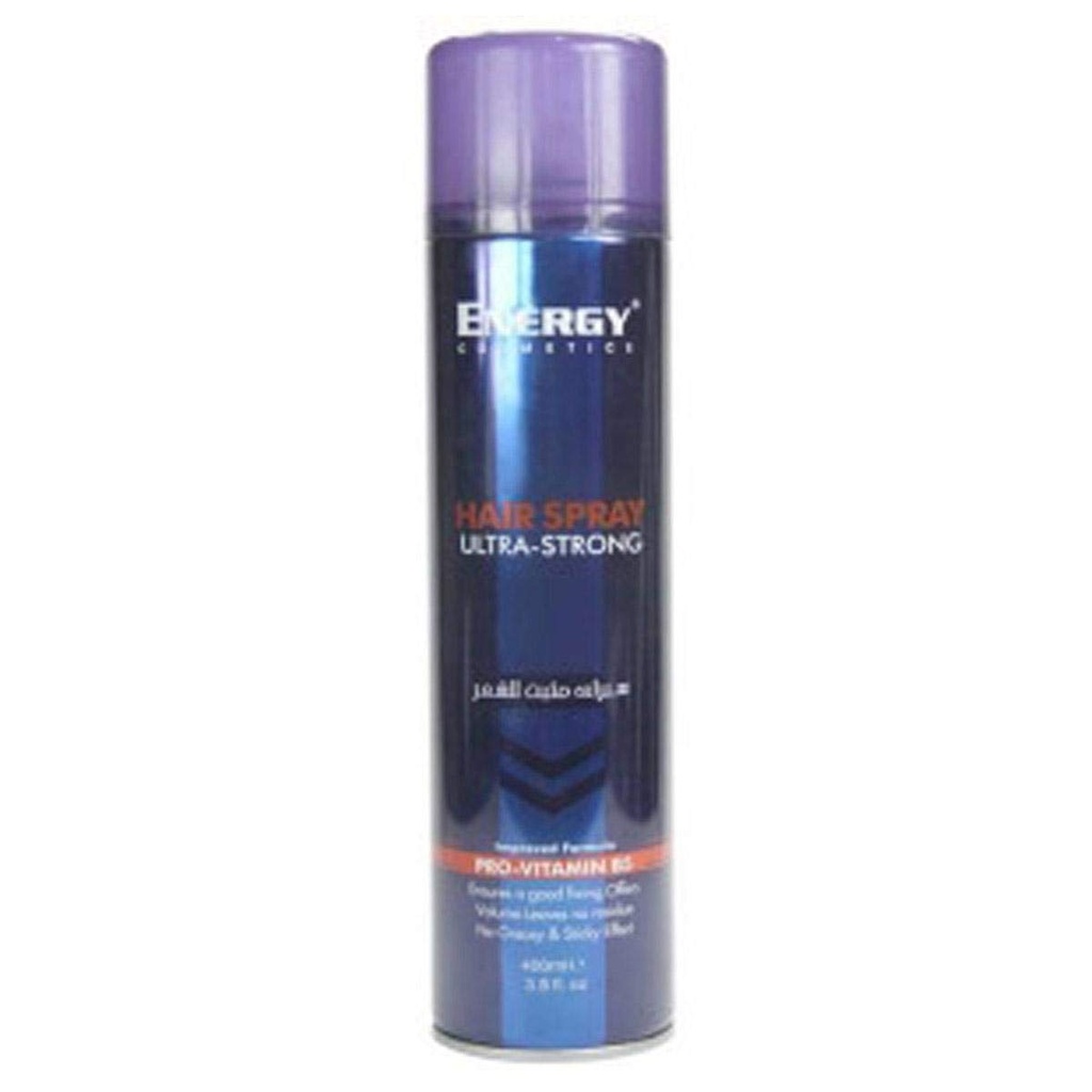 ENERGY Ultra Hold Hair Spray 400ml - انيرجي سبراي | 400 مل | بخاخ | لتثبيت الشعر بقوة فائقة وممتدة