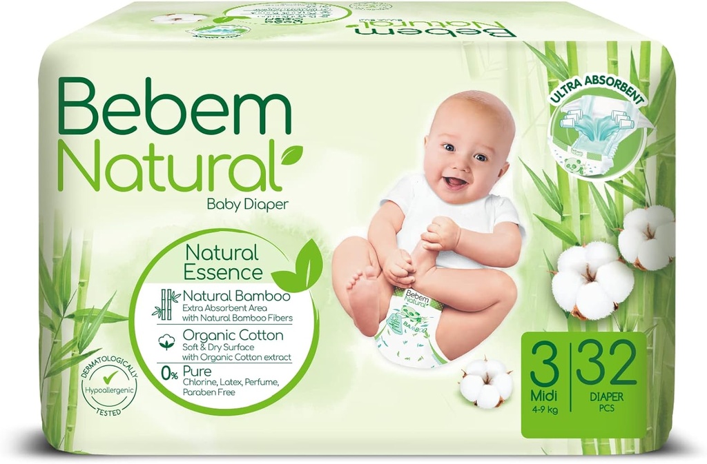 BEBEM NATURAL 3* 32DIAPER