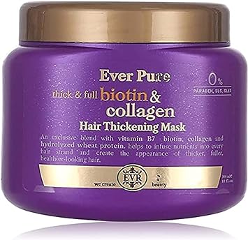 EVER PURE BIOTIN & COLLAGEN 300 ML - ايفر بيور بلسم البيوتين والكولاجين | 300 مل | بلسم | لزيادة كثافة وترطيب الشعر