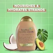 [73924] OGX Brazilian Kera Smooth Sham Sulfate Free 385ML