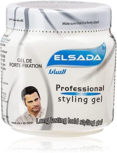 ELSADA HAIR GEL SILVER 1000 ML - جل السادا الفضي | 1000 مل | جل | لتصفيف وتثبيت الشعر بمظهر طبيعي