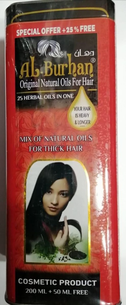 [73009] AL Burhan oil for increaing hair 250m احمر
