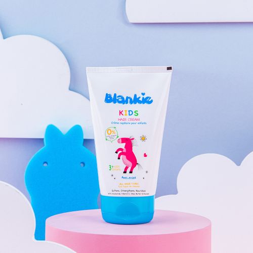 BLANKIE KIDS HAIR CREAM 150 ML - بلانكي كيدز كريم لتصفيف وترطيب شعر الاطفال | 150 مل | كريم للشعر | ترطيب عميق والتخلص من الهيشان وتسهيل تصفيف شعر الاطفال