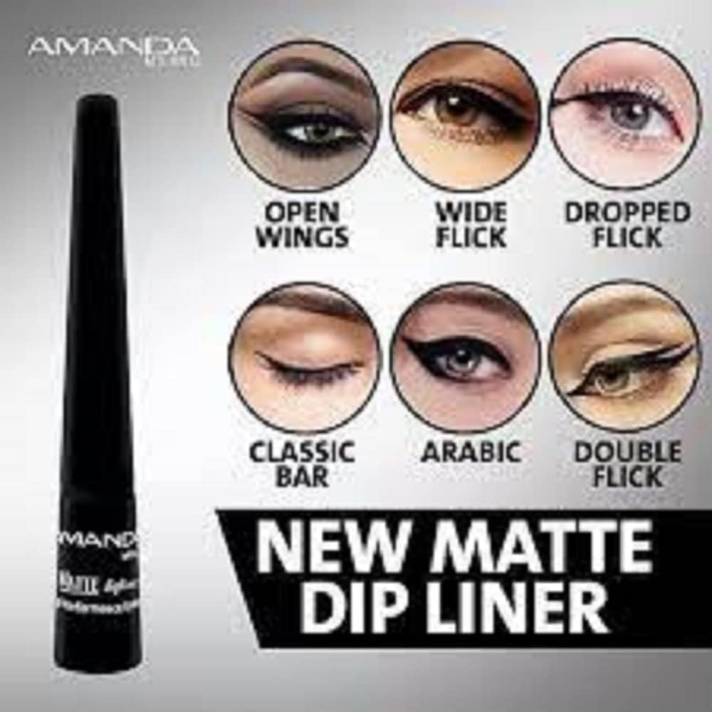 AMANDA MATTE DIP LINER - اماندا مات ديب لاينر | 1 قطعة | مستحضر تجميل | رسم وتحديد العين بدقة فائقة وبمظهر مطفى ثابت ومقاوم للسيلان