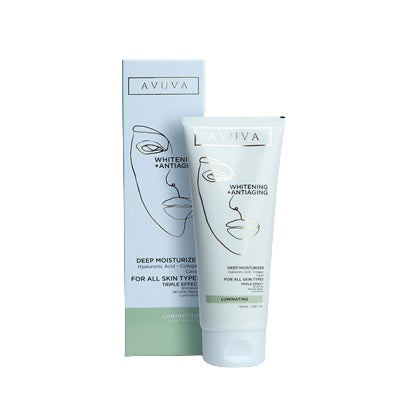 AVUVA WHITENING ANTI AGING CREAM 100 ML - افوفا كريم التفتيح ومقاومة علامات تقدم السن 100 مل | 100 مل | كريم موضعي | تفتيح البشرة ومكافحة التجاعيد والخطوط الدقيقة